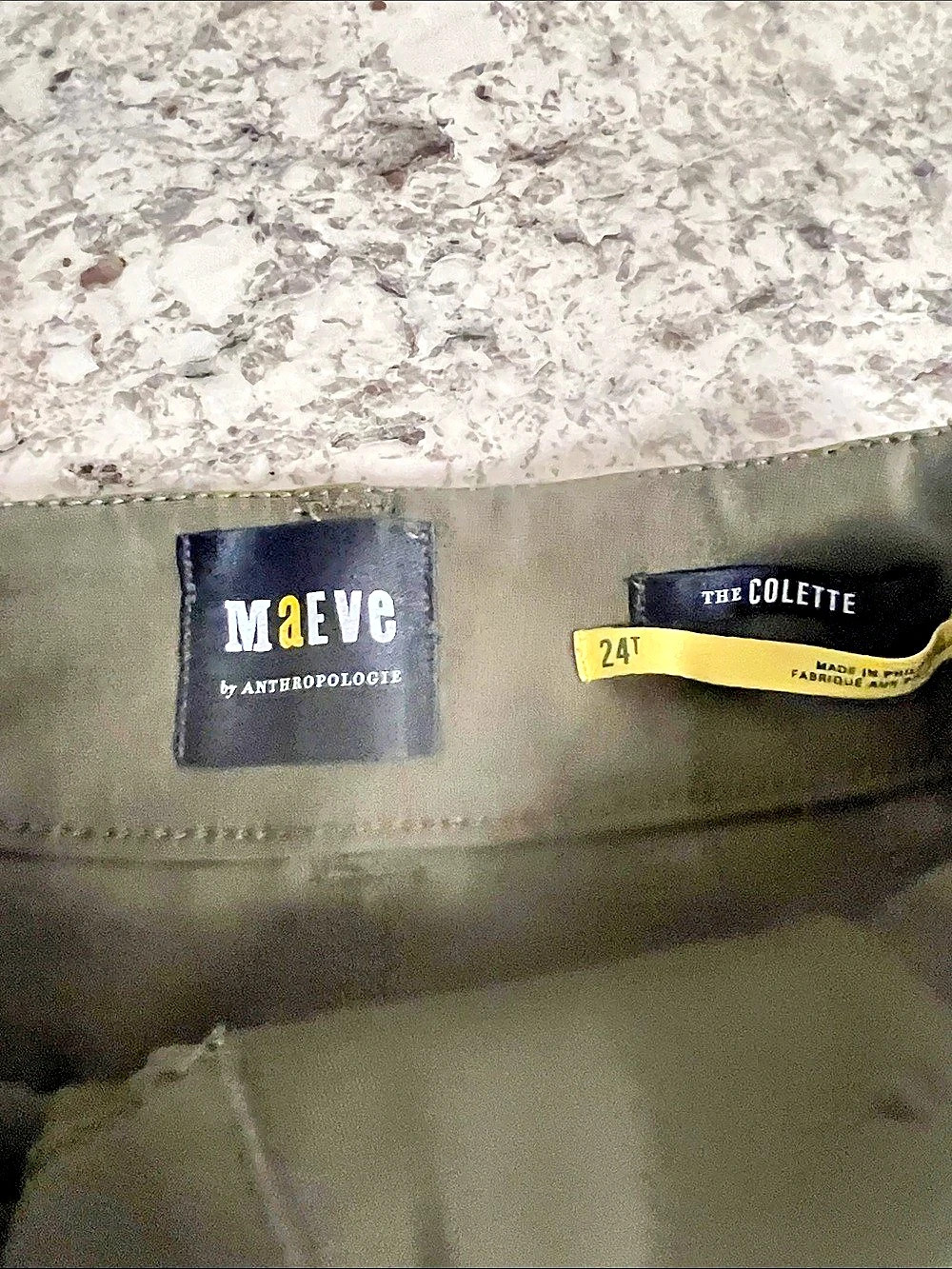 Maeve The Colette Wide Leg Pants in Green Waist 24 Like New - Picture 11 of 16